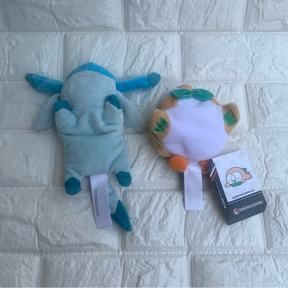 Pokémon Center Glaceon and Rowlet Good night ver Kuttari Plush Doll - Picture 2 of 9